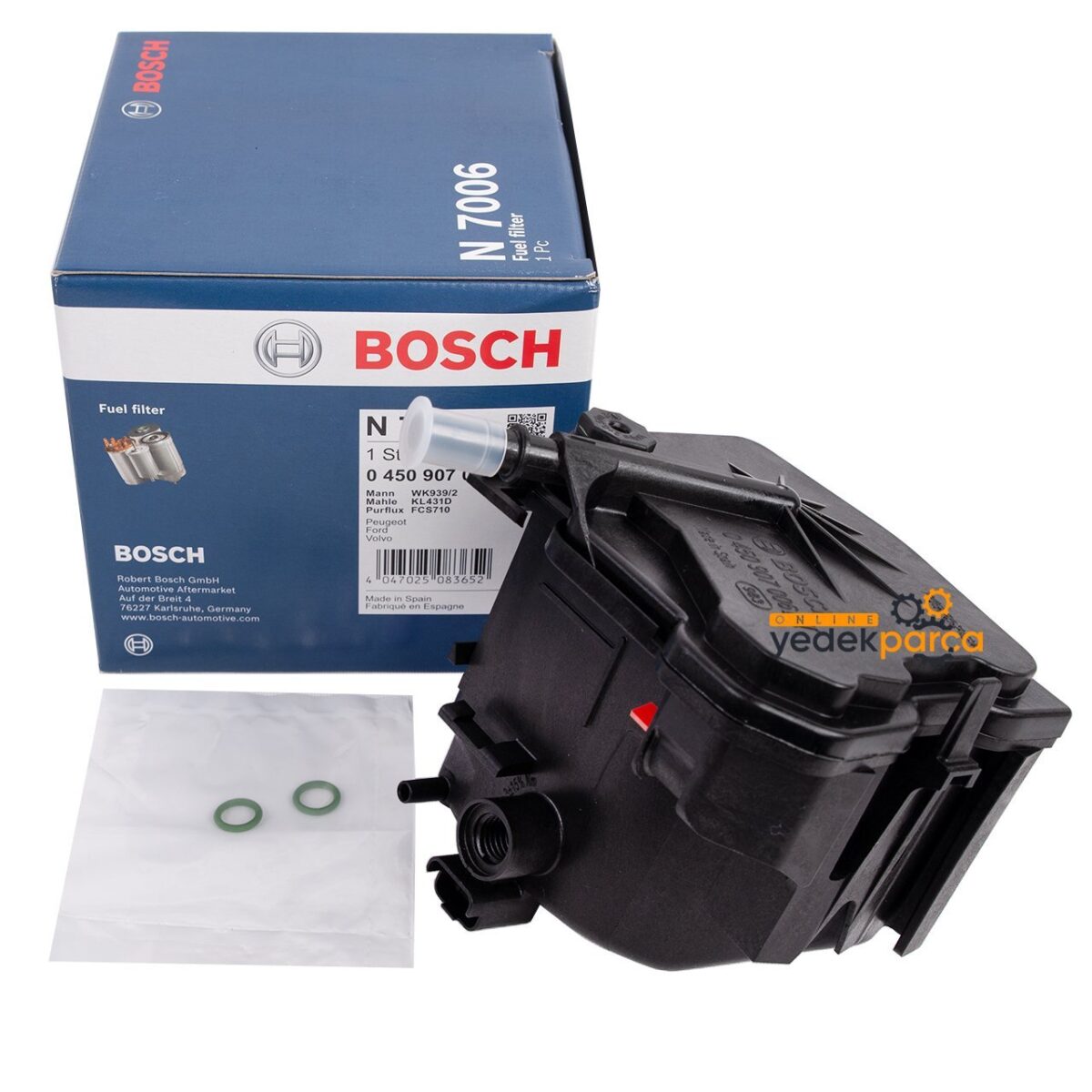 BOSCH 0450907006 | Ford C-Max 2004-2007 1.6 TDCI Mazot (Yakıt) Filtresi